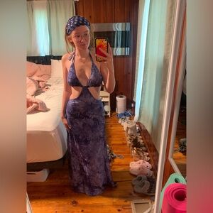 RAGA Deep Blue Tie-Dye Dress